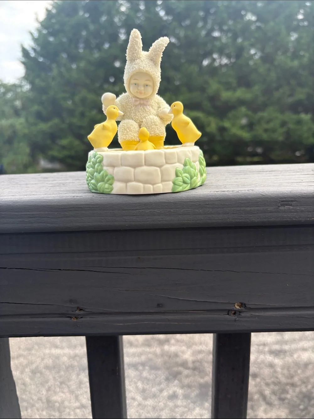 Figurine with Ducklings Decorative Accent called 